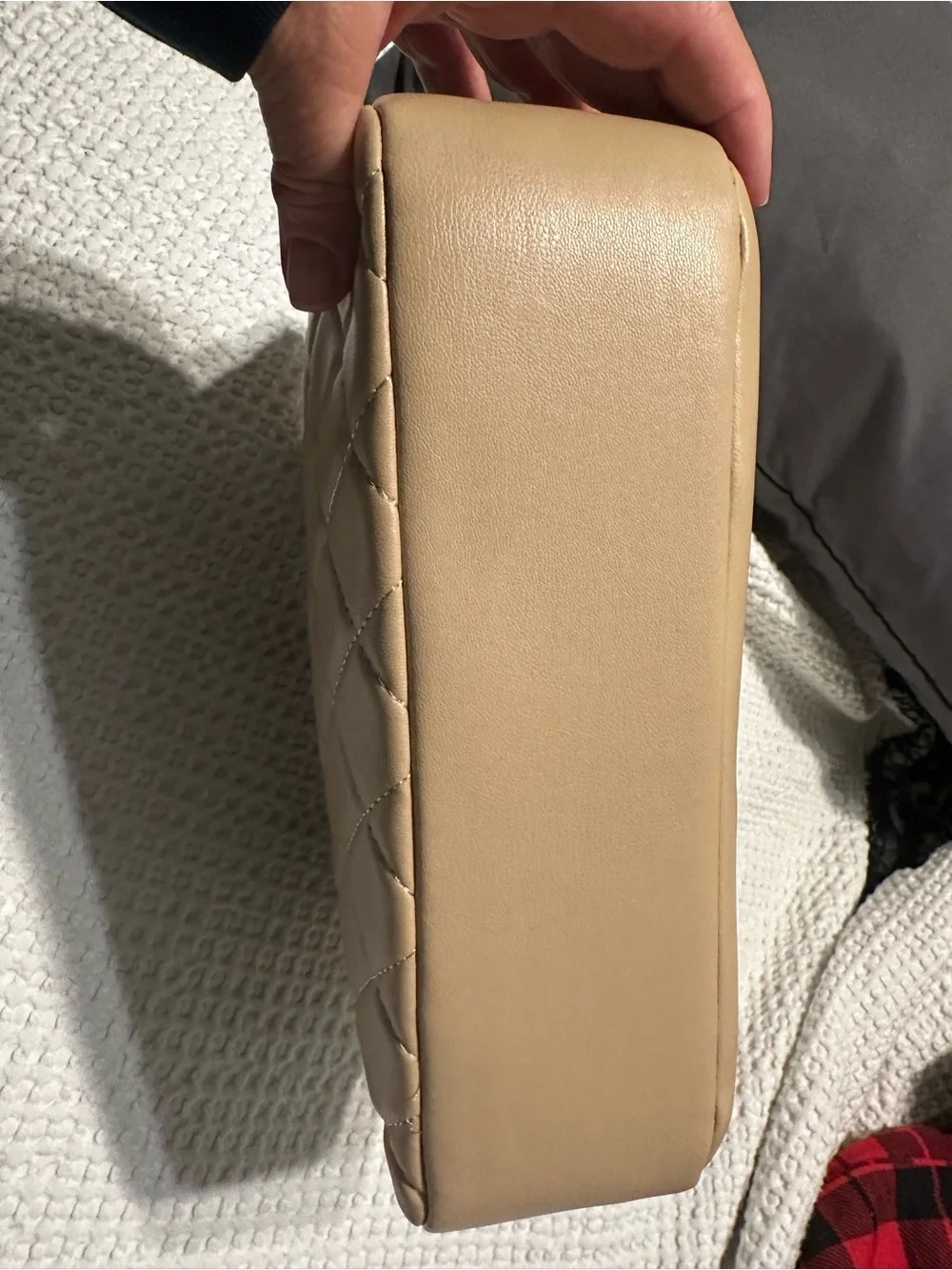 Valentino Orlandi NWT Quilted Taupe Crossbody Bag